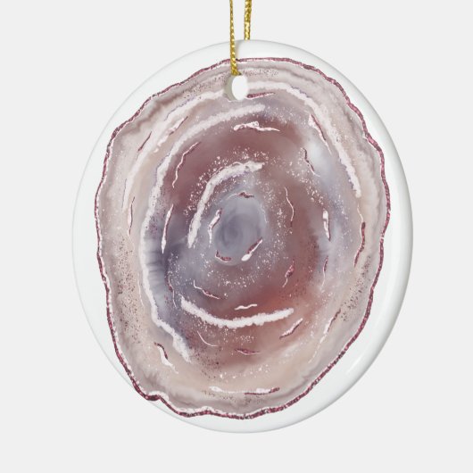 Pink Agate Keramik Ornament (Links)