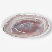 Pink Agate Pappteller (Schrägansicht)