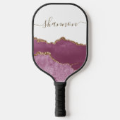 Pink Agate Pickleball Paddle (Vorderseite)