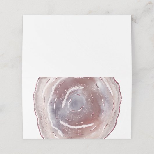 Pink Agate Platzkarte (Außenseite Aufgefaltet)