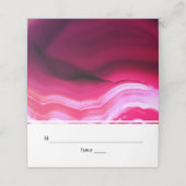 Pink agate Slice geode Hochzeit gefaltete Escort Platzkarte (Außenseite Aufgefaltet)