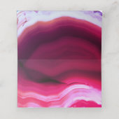 Pink agate Slice geode Hochzeit gefaltete Escort Platzkarte (Innenseite Aufgefaltet)