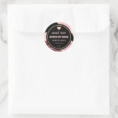 Pink Agate Soy Candle Labels Runder Aufkleber (Tasche)