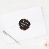 Pink Agate Soy Candle Labels Runder Aufkleber (Umschlag)