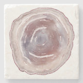 Pink Agate Steinuntersetzer (Vorderseite)
