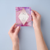 Pink AGATESparkles Wedding Invitations BUDGET Flyer (Gruppe)