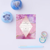 Pink AGATESparkles Wedding Invitations BUDGET Flyer (Einzeln)