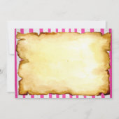 Pink Ahoy Treasure Karte Girls Pirate Foto Geburts (Rückseite)