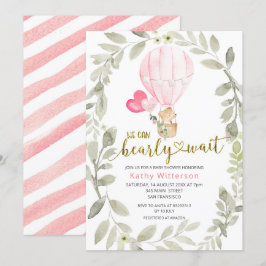 Pink Air Ballon können wir frühzeitig abwarten Bab Einladung