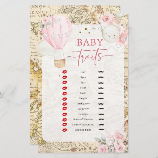 Pink Air Balloon ist nicht ihr lästiges Baby Trait (Vorne/Hinten)