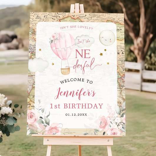 Pink Air Balloon ist nicht ihr lästiges Begrüßungs Poster