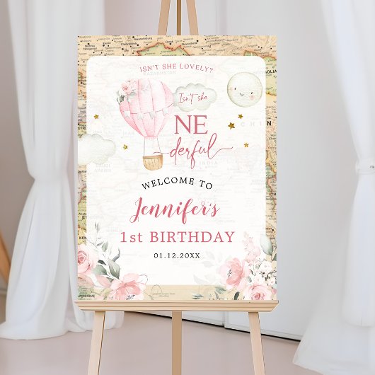 Pink Air Balloon ist nicht ihr lästiges Begrüßungs Poster