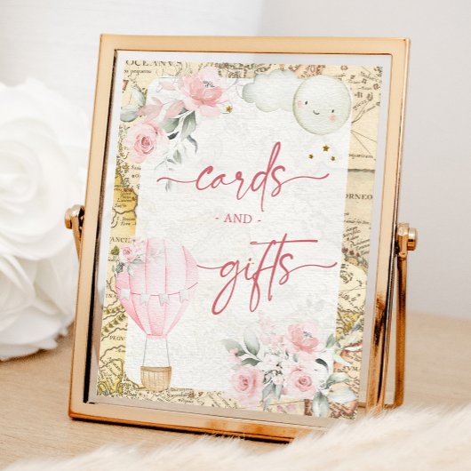 Pink Air Balloon ist nicht ihr lästiges Kartengesc Poster