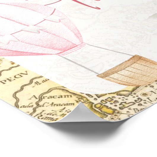 Pink Air Balloon ist nicht ihre lästige süße Lecke Poster (Ecke)