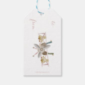 Pink Airplane Gift Tag Geschenkanhänger (Vorderseite)