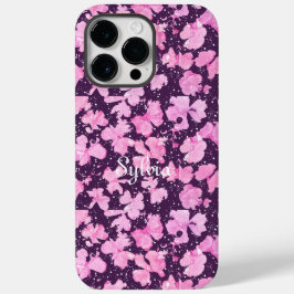 Pink Akrylic Paint Blume Petals Case-Mate iPhone 14 Pro Max Hülle