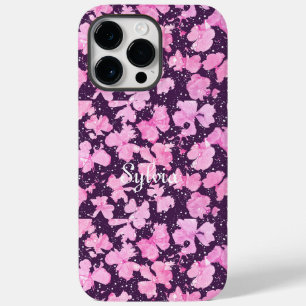Pink Akrylic Paint Blume Petals Case-Mate iPhone 14 Pro Max Hülle