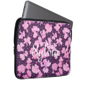 Pink Akrylic Paint Blume Petals Laptopschutzhülle (Vorne Rechts)