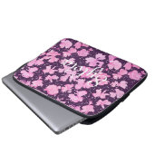 Pink Akrylic Paint Blume Petals Laptopschutzhülle (Vorne Knopf)