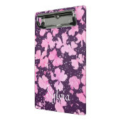 Pink Akrylic Paint Blume Petals Mini Klemmbrett (Gewinkelt2)