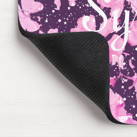 Pink Akrylic Paint Blume Petals Mousepad (Ecke)