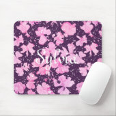 Pink Akrylic Paint Blume Petals Mousepad (Mit Mouse)