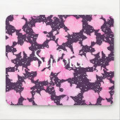 Pink Akrylic Paint Blume Petals Mousepad (Vorne)