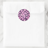 Pink Akrylic Paint Blume Petals Runder Aufkleber (Tasche)