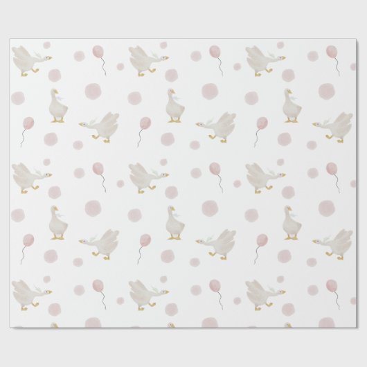 Pink Albern Gans Wrapper Geschenkpapier (Flach)
