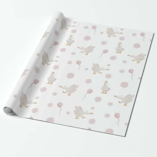 Pink Albern Gans Wrapper Geschenkpapier (Ungerollt)