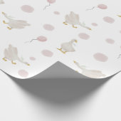Pink Albern Gans Wrapper Geschenkpapier (Ecke)