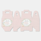Pink Albern Gänse Gingham Baby Dusche Geschenkschachtel (Ungeklappt)