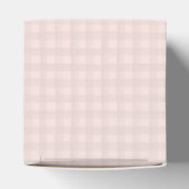 Pink Albern Gänse Gingham Baby Dusche Geschenkschachtel (Oben)