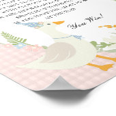 Pink Albern Gänse Gingham Dont Say Baby Game Poster (Ecke)