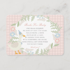Pink Albern Gingham Floral Books for Baby Begleitkarte