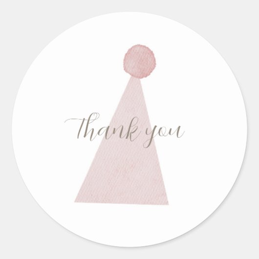Pink alberne Gans Geburtstag Hat danke Sticker (Vorderseite)