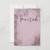 Pink Alcohol Tinte Einladung (Vorderseite)