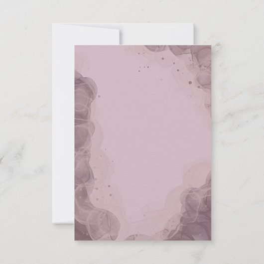 Pink Alcohol Tinte Einladung (Rückseite)