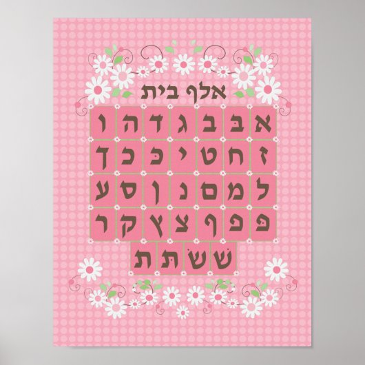 Pink Alef Beis - Neu Poster (Vorne)
