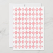 Pink Alice in Wonderland 2nd birthday Invitation Einladung (Rückseite)