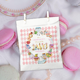 Pink Alice in Wonderland Tea for Two Birthday   Geschenktütchen