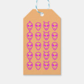 Pink Alien Faces Geschenkanhänger (Vorderseite)