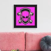 Pink Alien Gym Stretched Canvas Print Leinwanddruck (Insitu (Wohnzimmer))