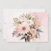 Pink Alkohol Tinte Floral werden Sie meine Brautju Einladung (Rückseite)