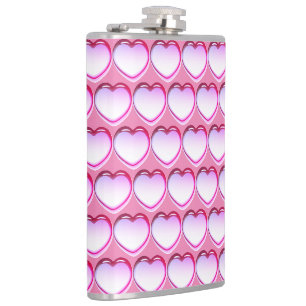 Pink "All Hearts" Party-Zeit Flachmann