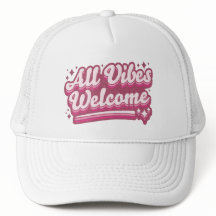 Pink All Vibes Begrüßung Typografie