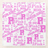 PINK ALLES GLASUNTERSETZER (Vorderseite)