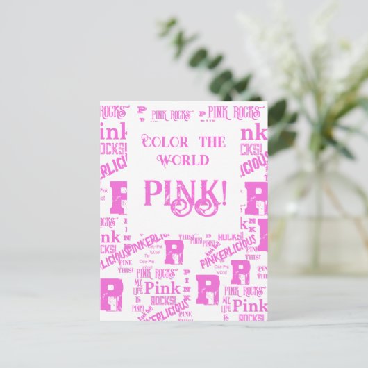 PINK ALLES POSTKARTE (Stehend Vorderseite)