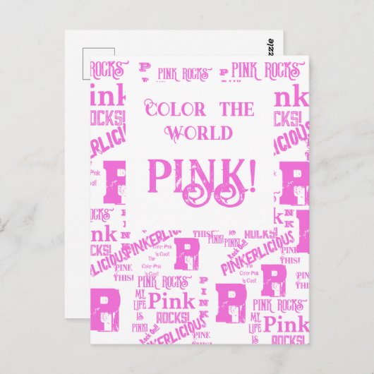 PINK ALLES POSTKARTE (Vorne/Hinten)