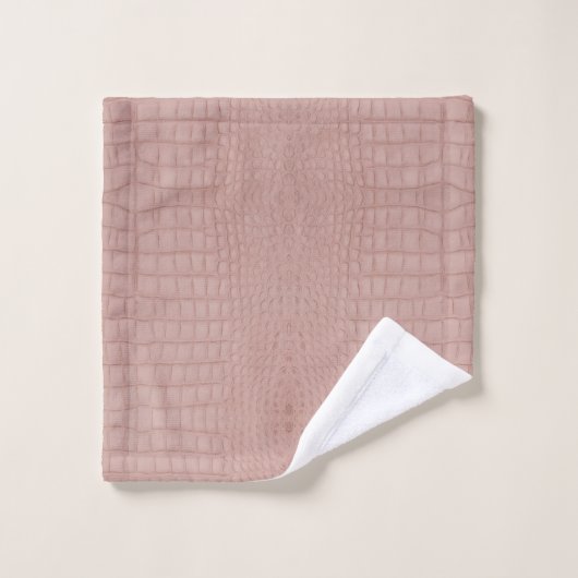 Pink Alligator Textur drucken Badhandtuch Set (Waschlappen)